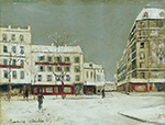 Maurice Utrillo Winter Scene, Montmartre oil painting reproduction