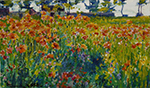 Robert Vonnoh Poppies in France oil painting reproduction