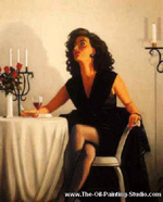 Jack Vettriano Table for One oil painting reproduction