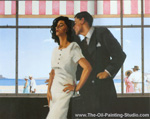 Jack Vettriano The Man in the Navy Suit oil painting reproduction