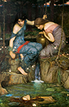 John William Waterhouse Nymphs finding the Head of Orpheus oil painting reproduction