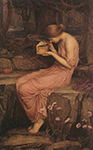 John William Waterhouse Psyche Opening the Door into Cupid's Garden oil painting reproduction