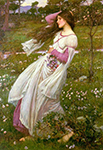 John William Waterhouse Windswept oil painting reproduction