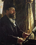 Anders Zorn A Portrait of a Christian de Falbe oil painting reproduction