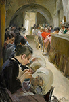 Anders Zorn Lace Making in Venice oil painting reproduction