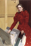 Anders Zorn Portrait of Emma in the Paris Studio, 1894 oil painting reproduction