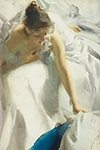 Anders Zorn Reveil, the Artists Wife oil painting reproduction