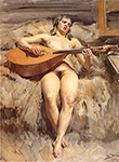 Anders Zorn Studio Idyll, 1918 oil painting reproduction