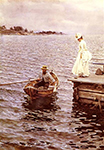 Anders Zorn Summer Entertainment, 1886 oil painting reproduction