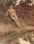 Anders Zorn Sunbathing Girl oil painting reproduction