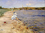 William Merritt Chase Beach Scene Morning At Canoe Place oil painting reproduction