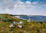 William Merritt Chase Idle Hours oil painting reproduction