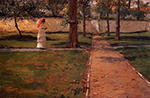 William Merritt Chase In Brooklyn Navy Yard oil painting reproduction
