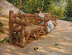 William Merritt Chase Park Bench Aka An Idle Hour In The Park Central Park oil painting reproduction