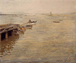William Merritt Chase Seashore Aka A Grey Day oil painting reproduction