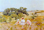 William Merritt Chase The Japanese Print, 1888 oil painting reproduction