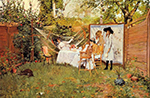 William Merritt Chase The Open Air Breakfast oil painting reproduction