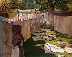 William Merritt Chase Wash Day A Back Yard Reminiscence Of Brooklyn oil painting reproduction