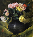 William Merritt Chase Flowers (Aka Roses), 1883  oil painting reproduction