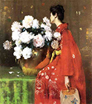 William Merritt Chase Peonies 1897 oil painting reproduction