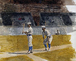 Thomas Eakins Baseball Players Practicing, 1875 oil painting reproduction