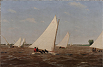 Thomas Eakins Sailboats Racing on Delaware, 1874 oil painting reproduction