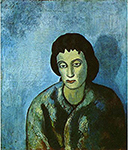 Pablo Picasso La femme avec la bordure 1902 oil painting reproduction