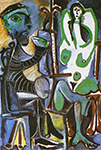 Pablo Picasso Le peintre et son modèle 10~12-Junio 1963 oil painting reproduction