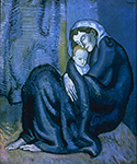 Pablo Picasso Mère et enfant 1902 oil painting reproduction