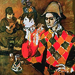Pablo Picasso Au 'Lapin Agile' (Arlequin au verre) 1904-05 oil painting reproduction