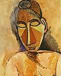 Pablo Picasso Buste de femme Spring 1907 oil painting reproduction