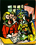 Pablo Picasso Deux Personnages 28-March 1934 oil painting reproduction