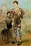 Pablo Picasso Deux saltimbanques avec un chien 1905 oil painting reproduction