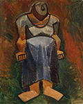 Pablo Picasso Farn woman (Full-length), 1908 oil painting reproduction