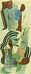 Pablo Picasso Femme a la guitare Winter 1913 oil painting reproduction