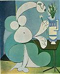 Pablo Picasso Femme au bouquet 17-April 1936 oil painting reproduction