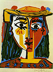 Pablo Picasso Femme au chapeau 1962 oil painting reproduction