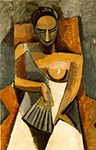 Pablo Picasso Femme avec éventail (Après le bal) 1908-9 oil painting reproduction