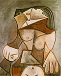 Pablo Picasso Femme nue accroupie 2-January 1956 oil painting reproduction