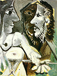 Pablo Picasso Femme nue et mousquetaire 10-April 1967 oil painting reproduction
