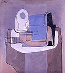 Pablo Picasso Guitarre, Bouteille et Compotier 1921 oil painting reproduction