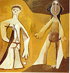 Pablo Picasso Homme et femme 13-January 1958 oil painting reproduction