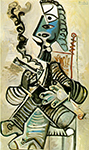Pablo Picasso Homme qui s'accroupit 16-August 1971 oil painting reproduction