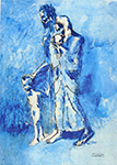 Pablo Picasso La famille de l'homme aveugle 1903 oil painting reproduction