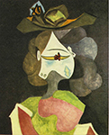 Pablo Picasso Le chapeau a fleurs 10-April 1940 oil painting reproduction