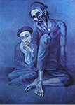 Pablo Picasso Le vieux juif (Le viellard) 1903 oil painting reproduction