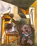 Pablo Picasso L'enfant aux colombes 24-August 1943 oil painting reproduction