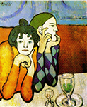 Pablo Picasso Les deux saltimbanques (Arlequin et sa compagne) 19 oil painting reproduction