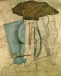 Pablo Picasso L'étudiant a la pipe Winter 1913-14 oil painting reproduction