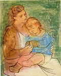 Pablo Picasso Mére et enfant Summer 1922 oil painting reproduction
